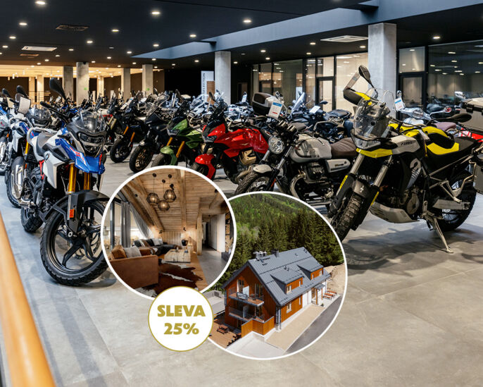 Letní 25% sleva na ubytování a zapůjčení motorky